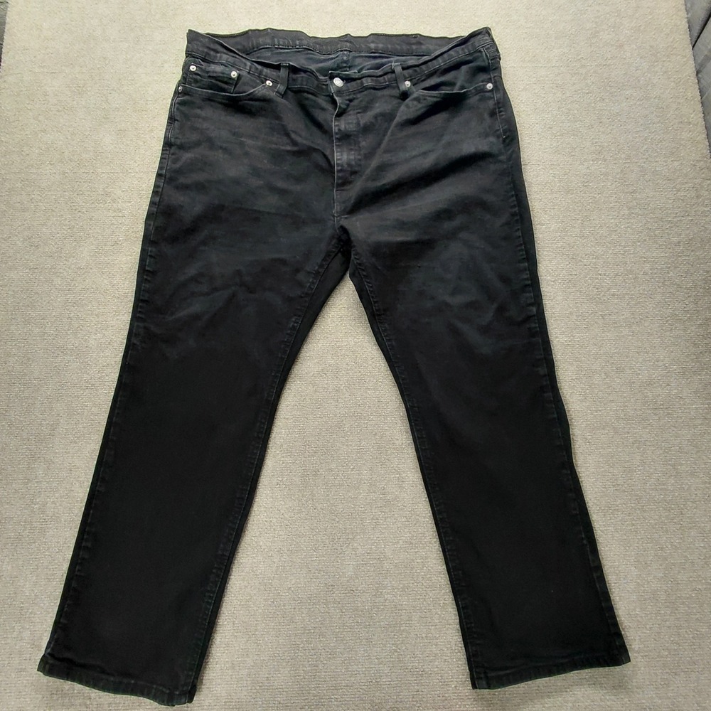 Levi's 541 Athletic Taper Black Stretch Denim Jeans Men's Fits 42x27 Grunge Punk